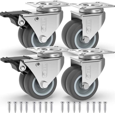 Allecto - Heavy Duty Zwenkwielen - Stil en Sterk - 50 mm - 400 kg - 4