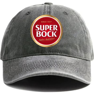 Casquette de baseball Super Bock d'été délavée Cool Homme Rétro Extérieur Été Réglable Papa Super Bock Depuis 1927 Chapeau Adjustable gray