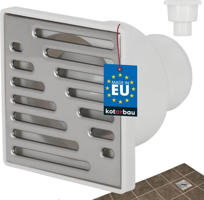 Vloerafvoer 50 mm Roestvrij Stalen Douchegoot - Vierkante Doucheafvoer 100 x 100 mm