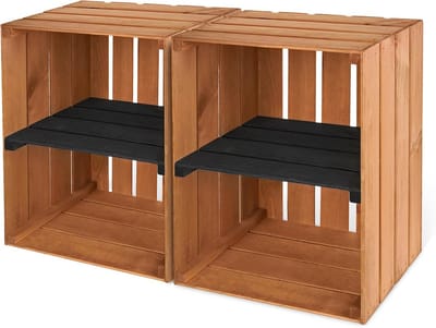 Grote Vintage Houten Kist voor Opslag en Decoratie