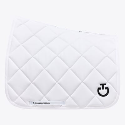 Cavalleria Toscana Diamond Quilted Jersey Zadeldek Full Wit