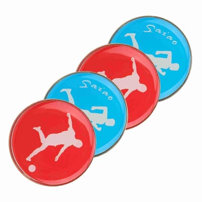 Dailygoods- Toss-munt 4 Stuks - Dubbelzijdige Scheidsrechter Toss-munt - Hoogwaardig Metaal - Nauwkeurig Spiegeleffect - Sportaccessoire - Klein en Delicaat - Munten