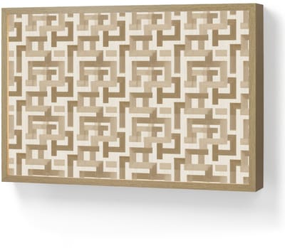 Wandlamp 60x40 cm - Oplaadbaar - Geometrisch - Retro - Bruin - Wandlampen binnen woonkamer - Slaapkamer lamp - Decoratieve nachtlamp - Vloerlamp draadloos