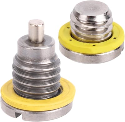 2 Sets Afvoerventiel Onderunit voor Outboard Gearbox, 3/8-16 Draad met Magnetische en Niet-Magnetische Schroeven en 2 Stuks Pakking voor Verbeterde Prestaties