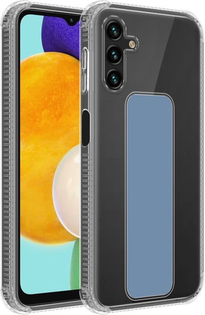 Cadorabo Hoesje geschikt voor Samsung Galaxy A13 5G in LICHTBLAUW - Beschermhoes gemaakt van flexibel TPU silicone Cover Case met houder en standfunctie