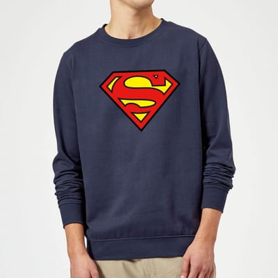 Justice League Superman Logo Sweatshirt - Navy - L