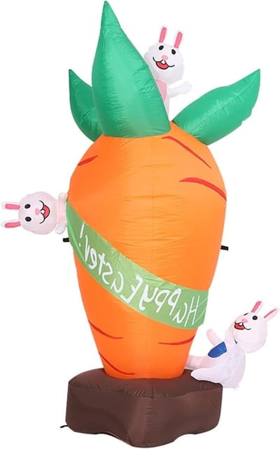 Opblaasbare Paashaas - Tuindecoratie Konijn - Paasfeest Versieren - Duurzaam Polyester Materiaal - 1.8 Meter Hoog - Multicolor