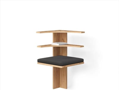 Eethoek Bank - Zitbank Hoek - Gezellig Tafelen - Compact Ontwerp - 43.5 x 43.5 cm - Zand Eiken