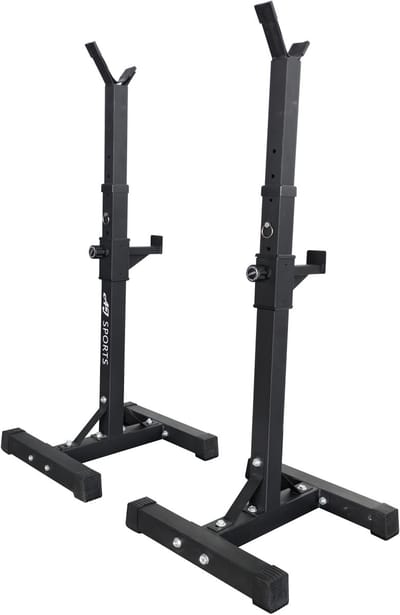 AJ-Sports Haltersteunen - Power rack - Squat Rack - Halterrek - Fitness - Workout - Bodybuilding - Krachttraining - Verstelbaar in hoogte
