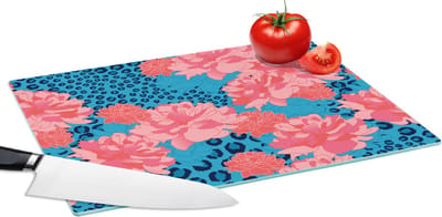 Glazen Snijplank - 39x28 - Patronen - Jungle - Bloem - Luipaard print - Snijplanken Glas
