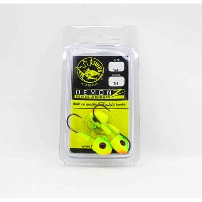 Tackle Tactics TT Demonz jighead 1/4 oz 1H 3/pack grafiek (7754) yellow