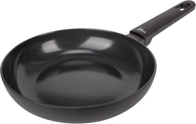 Cosy&Trendy Full Black - Koekenpan - Ø 20cm x 4,5cm - PFAS-vrij – Inductie Koekenpan - Vaatwasserbestendig – Snelle opwarming – Koudgrepen - Zonder deksel - Zwart