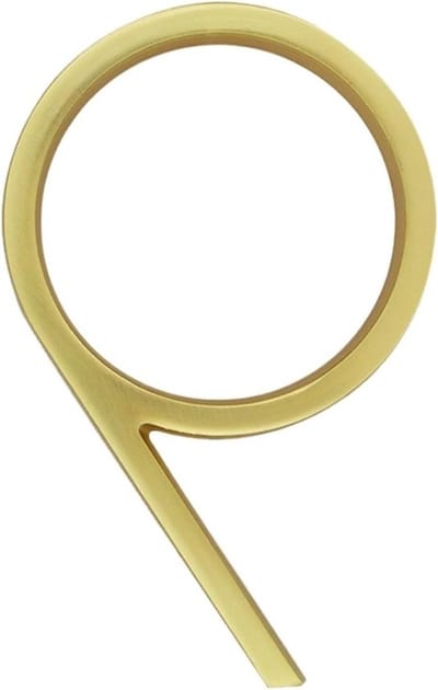 Huisnummer - Adresbordje - Huis Identificatie - Gouden Afwerking - 152mm - Goud