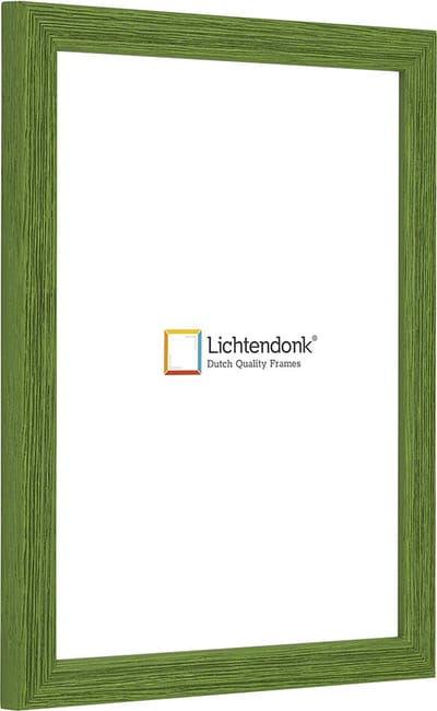 Fotolijst - Fotokader - Groen - Halfrond met zichtbare houtnerf - Fotomaat 30,5x91,5 - Ontspiegeld ACRYLITE - Art.nr. 105500603059153