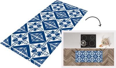 Keukenloper - Loper keuken - Tegel - Portugal - Patroon - 120x50 cm - Keukenloper vinyl