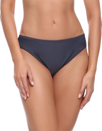 Bellivalini MS-VO-1-Bottom Dames Zwembroek - Zwemshorts - Bikinibroekje - Elastische tailleband - Polyamide & Elastaan - Grafiet (9154) - 38