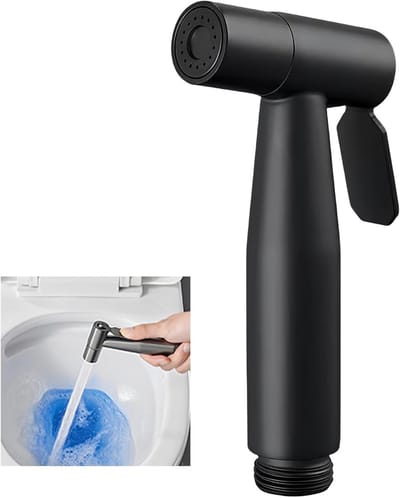 Bidet Handdouche voor Toilet, RVS Douchekop voor Persoonlijke Hygiëne, Waterbesparende Handdouche, Zwart, Ideaal voor Comfort en Schoonmaak