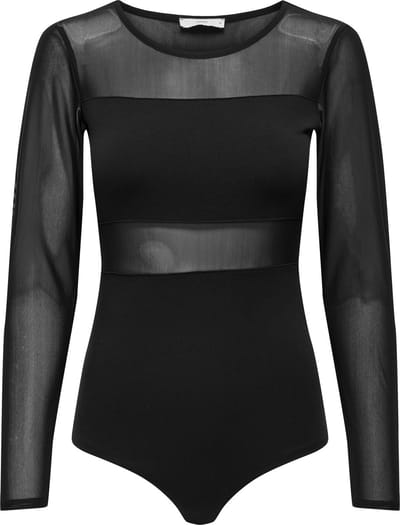 Slim fit body in semi-transparante look model 'ESTHER'