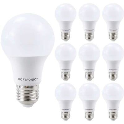 HOFTRONIC - Voordeelverpakking 10X E27 LED Lampen - 10,5 Watt 1055lm - Vervangt 75 Watt - 4000K Neutraal wit licht - Grote fitting - A60 peertje E27 Lamp