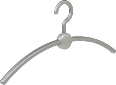 De Kledinghanger Gigant - Garderobehanger - Jassenhanger - Volwassenen - 708220 - 24 Stuks - Point - Kunststof - Zilver - Zilver - 45 cm - Kledinghanger - Kleerhanger (708220/24)