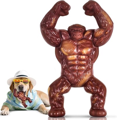 Hondenbot rundvleessmaak - Kauwspeelgoed sterk - Langdurig kauwen - Bijtbestendig ontwerp - 10 cm - Bruin