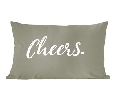 Sierkussens - Kussentjes Woonkamer - 60x40 cm - Quotes - Cheers - Spreuken - Drinken