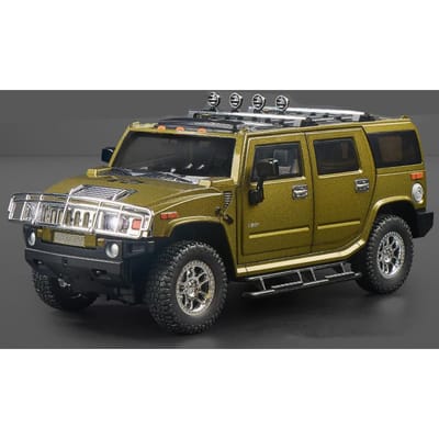 1/18 Hummer H2 Highway 61 SUV Legering Auto Model Diecast Metaal Speelgoed Off-Road Voertuigen Auto Model Simulatie Geluid En Licht Kinderen Cadeau