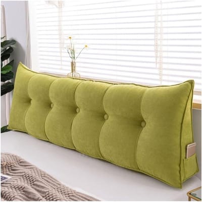 Hoofdbord kussen - Bed wigkussen - Ontspannen lezen - Zijvak ontwerp - 120 cm - Groen