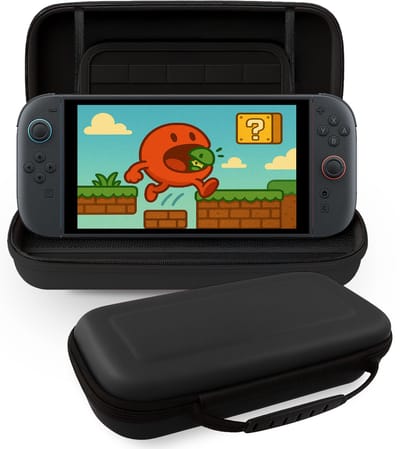Hoes Geschikt voor Nintendo Switch 2 Case Hard Cover Bescherm Hoesje - Case Geschikt voor Nintendo Switch 2 Hoes - Zwart