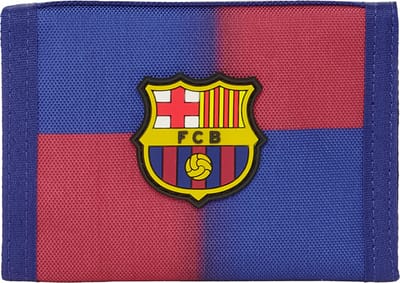F.C. Barcelona - Portemonnee - Blauw Kastanjebruin - 12,5 x 9,5 x 1 cm
