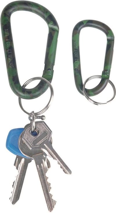 Carabiner Camouflage 80 mm met ring
