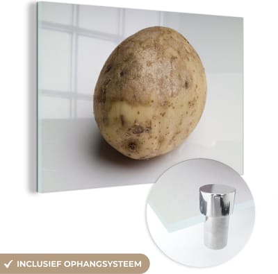 ® Glasschilderij 180x120 cm - Schilderij acrylglas - Aardappel - Groente - Landelijk - Foto op glas - Muurdecoratie woonkamer - Wanddecoratie slaapkamer - Schilderijen