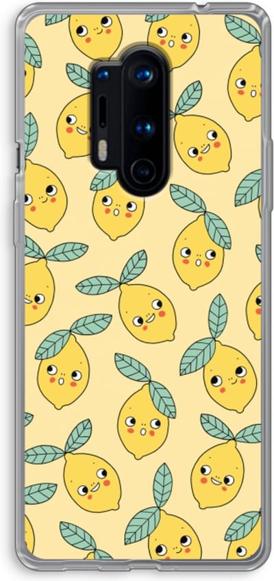 Case Company® - Hoesje geschikt voor OnePlus 8 Pro hoesje - Citroenen - Soft Cover Telefoonhoesje - Bescherming aan alle Kanten en Schermrand