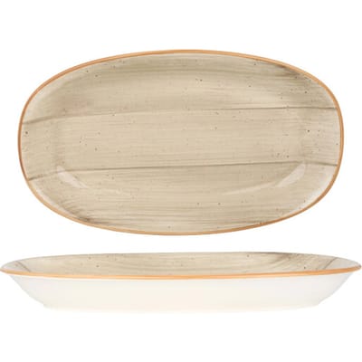 Bonna Serveerschaal - Aura Terrain - Porselein - 34x19 cm - set van 2