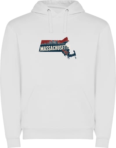 Witte Wanna have hoodie voor de echter Amerika / Verenigde Staten liefhebber, de Amerikaanse staat Massachusetts Print Full Color Color merk Roly maat S
