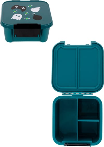 MontiiCo Bento 2 snackbox - lekvrije snackdoos - 2 vakjes - Game On