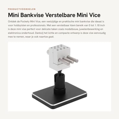 Dailygoods - Mini Bankvise - Verstelbare Mini Vice - Ideaal voor Hobby en Ambacht - Klem Bereik 0-1.18 Inch - Stevige Constructie - Compact en Handzaa...