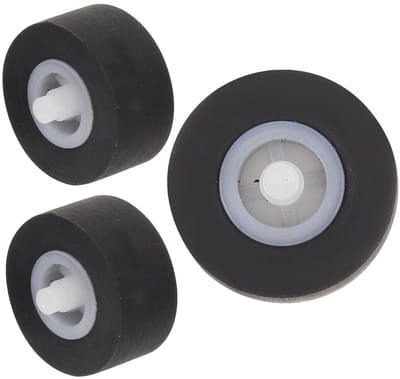 Drukrol Cassette - Reparatiedelen Recorder - Audio Reparaties - Set van 9 stuks - 1.2 cm - Zwart