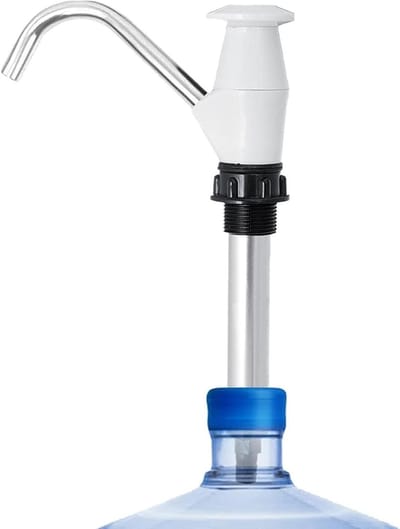 Gootsteen Waterpomp Kraan - Handpomp Dispenser - Buitenwater Voorziening - Energiebesparend Handmatig Zuigen - 41 cm - Wit