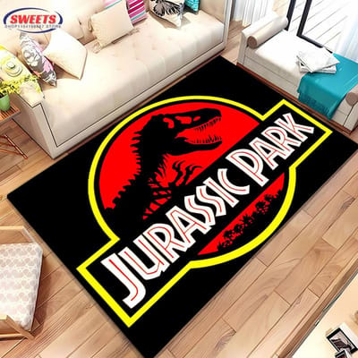 Klassieke Film Dinosaurus P-Park Groot Tapijt voor Thuis Woonkamer Kinderkamer Sofa Deurmat Keuken Vloerkleed Antislip Decor 40x60cm (16x24in)