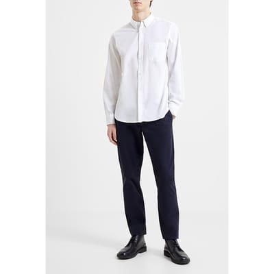 French Connection Oxford Ls White Maat: XS | Zakelijke Overhemden Outlet | Heren | Blauw