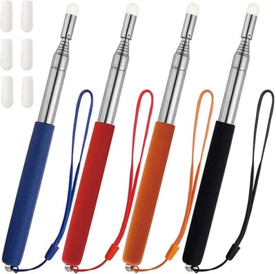Aanwijsstok Set - Presentatie Pointer - Lesgeven Presenteren - Telescopisch Uitschuifbaar - 100 cm Lengte - Meerdere Kleuren