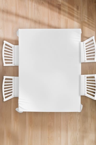 Tafelkleed - Tafellaken - 150x200 cm - Wit - Kleuren - Neutraal - Binnen en Buiten