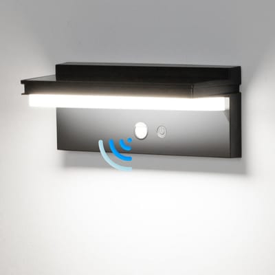 YOHAYO Wandlamp op zonne-energie voor buiten, met bewegingsmelder, 75 leds, IP65 waterdicht, 4 verlichtingsmodi, veiligheidslamp voor tuin, binnenplaats, terras, looppad en garage, 6000 K