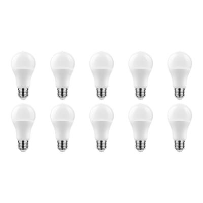 Technik E27 LED Lamp 13.7W - 1350lm - 2700K - Warm Wit - LED Globe A60 - Vervangt 91W Halogeen Gloeilamp - 10 stuks