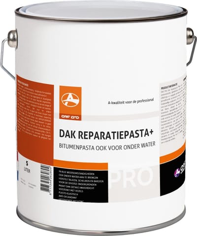 OAF PRO Dak Reparatiepasta plus 5 liter - Dakreparatie - Kan op vochtige ondergrond worden aangebracht en zelfs onderwater - Afdichting - Bestand tegen alle weersomstandigheden - Herstelt blazen, scheuren en barsten