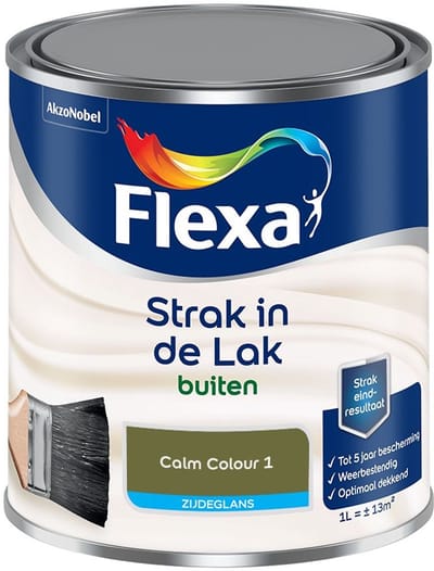 Flexa - Strak In De Lak Buitenlak Zijdeglans - Calm Colour 1 - Mengverf - 1 L