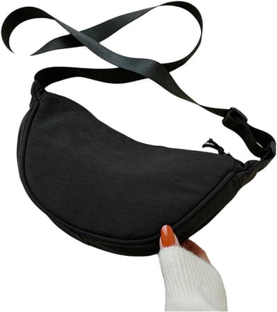 Dames Tas - Schoudertas Portemonnee - Dagelijks Gebruik - Lichtgewicht Nylon Materiaal - Klein Formaat - Zwart