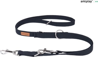 Amiplay Leiband verstelbaar 6 in 1 Cotton zwart maat-S / 100-200x1,5cm