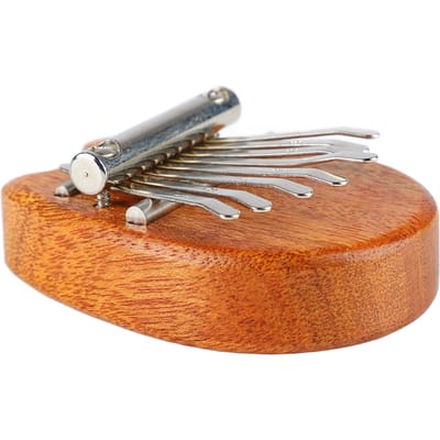 Mini Kalimba 8 Touches Piano à Pouce Bois Massif Cadeau pour Enfant Débutant Portable avec Cordon gray